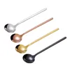 Oxidação - resistindo a colher de mistura de aço de sobremesa requintado Spoons portáteis resistente ao calor de chapeamento de titânio com dife Bbyyor Bdesports