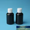 30PCS / LOT PROMOTION 50 ml plast svart lotionflaska Kvinnor Kosmetisk behållare Vit Flip Cap 5 / 3oz
