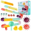 Baby Bath Toys DIY Assembling Track Slide Suction Cup Orbits Toy Bathroom Bathtub Children Play Water Games Set for 3-6 years LJ201019