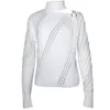 maglione lavorato a maglia scavato pullover donna monospalla cintura dolcevita oversize streetwear casual vintage top 210427