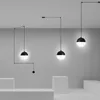 Suspension moderne LED Long fil Suspension lumières bricolage lustre Loft décor cuisine île boule de verre lampes avec cintres