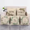 Cushion/Decorative Pillow Wholesale 45cm*45cm Green Plant English Series Linen/Cotton Throw Covers Couch Cushion Cover Home Decor Pillowcase