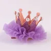 Pinces à cheveux bébé diadème Barrettes épingles à cheveux infantile enfant en bas âge mignon cadeau d'anniversaire filles princesse couronne ruban barrette dentelle bandeaux cla1258958