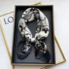 20style 70-70cm Designer Letters Chain Print Floral Silk Scarf for Women Luxury Classic Old Flower Handle Bag Ribbon Scarves Paris Shoulder Tote Luggage