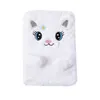 21x15cm Vinter Varmtecknad PLUSH Notepads Notebook Cat Style Portable Diary Planner Notepad Stationery Julklapp