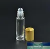 Tapa de bambú Cap Roll on Roll en bola de cristal de la botella de la botella de aceite esencial portátil con acero inoxidable Rodillo SN4478 10 ml de bola