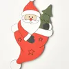 Kerstboom ornament Snowman Santa Claus herten houten hangers houten creatieve kerstbomen hanger gesneden decoraties bh4239 tyj