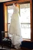 Klänningar vintage spetsapplikation pärlstav älskling halsringning korsett tillbaka skräddarsydd bröllop brud klänning vestido de novia
