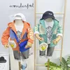 Automne vêtements pour enfants garçon costume automne nouveau Style enfants dessin animé sweat à capuche avec fermeture éclair bébé décontracté trois pièces ensemble