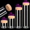 Wide Mouth Glass Jars with Corks Decorative Craft Vials Clear Transparent Empty Tube Bottles Containers 4 kinds of Size