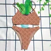 Дизайнер FE Summer Fashion High-end Sexy Strap Beach Bikini Bikini Push Up Sling Bikinis Set Brand Brand ПИСЬМЕНИ