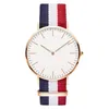 Classic Fashion Watch Striped Nylon Strap wrist watch Top Quartz Ladies wristwatchs Couple Pair Watch Lightweight wrist watchs Lar6193940