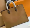 Hot High Quality Onthego Luxurys Designers Bags Womens Handbags Purse Flower Tote Bag Ladies Casual Tote PVC Leather Shoulder Bags Female Big Purse M45320