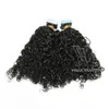 VMAE 11A Tape Ins Extensions de Cheveux Humains Mongol Cuticule Aligné Vrigin Naturel Noir 100g 2.5g/Pièce Afro Crépus Bouclés