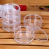 7x7x13.5cm Contenitori per cosmetici in plastica trasparente Contenitori per minerali Display Clear Makeup Impilabile Barattolo piccolo 5 strati RRE12647