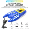 H128 Rc Boat 1/47 2.4GHz Remote Control Speed mini Boat Dual Motors 15km/h 20minutes Fligt Time RC Ship Speedboat Electric Toys