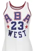 커스텀 레트로 #23 Chuck Williams 1973 Road H College Basketball Jersey Men Ed White 모든 크기 2xs-3xl 4xl 5xl 이름 또는 번호