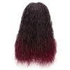 SYNTHETIC WIG Synthétique Sénégalais Twist Bouclés Tresse Perruque Lace Front Perruque pour Femmes Crochet Twist Tressage Cheveux Ombre Bourgogne PERRUQUES SYNTHÉTIQUES