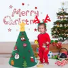 DIY feutre arbre de Noël bonhomme de neige avec ornements faux arbre de Noël enfants jouets décoration de fête de Noël année 201203