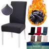Faux bont dining stoel cover fleece fluwelen gezellige fuzzy zachte rekbare protector verwijderbare effen kleur stoel slipcovers 1/2/4 / 6st