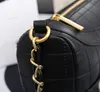 5A Gitter große Handtasche 2021 Mode neue hochwertige Leder Damen Designer-Handtasche mit hohem Fassungsvermögen Kragen