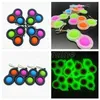 Balls Keychain Push Bubble Party Favor Gifts Sensory Toy Keyring Autism Special Needs Stress Reliever Key Chain Pendents