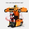 전기/RC 자동차 변압기 싸우는 스포츠 로봇 혁신 RC 리모컨 자동차 변환 소년 선물을위한 드리프트 장난감 201201 240314