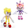 New Série Super Sonic Roxo Gato Lilás Diferente Princesa Blaze The Cat Amy Rose Boneca De Pelúcia Presentes Brinquedos LJ201126