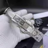 Wysokiej jakości pełny diament hip hop zegarki lód diamentowe zegarki Hollow Fashion Watch Silver ze stali nierdzewnej 42mm automatyczne