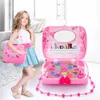 Barn makeup set toys resväska dressing kosmetika tjejer leksak plast skönhetssäkerhet låtsas leka barn flicka makeup spel gåvor 210312