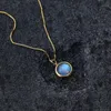 Цепи роскошные 925 серебряное серебро натуральное лабрадоритовое каменное подвесное ожерелье для женщин Золотой цвет прекрасные украшения Bijoux Femme 20211