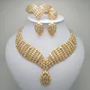 2019 Kingdom Ma Mode Afrika Dubai Guld Smycken Kvinnor Afrikanska Pärlor Sätta Nigeriska Bridal Smycken Satser Bröllop Tillbehör Y200602