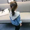 Flickor Hooded Denim Jacket Barnkläder Kids Fashion Fickets Coat Baby Girl Outfits1