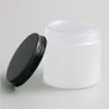 Bocaux rechargeables Frost PET de 200g, couvercles en aluminium, grand récipient cosmétique vide en plastique de 6.66oz avec joint