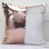 DHL 12 colors Sequins Mermaid Pillow Case Cushion New sublimation magic sequins blank pillow cases hot transfer printing DIY personalized gift C0114