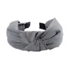 Fashion Flax Headband Jesień Zimowe Włosy Zespoły Bełdełkowe Solid Color Gryzanie Akcesoria do włosów Kobiety