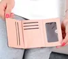 Krótkie damskie Japońskie i Koreańskie PU Skórzane Portfel Parasol Magnetyczny Klamra Money Clip Portfel Card Case Torebka