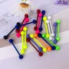 10PCS/Lot Mix Color Tongue Barbell Ring Stainless Steel Tongue Piercing Wholesale Piercing Tongue Piercing Body Jewelry