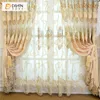 European Embroidered Blackout Curtains Customized Window Curtain Fabric Custom Size