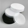 200G Frosted Empty PET Jars with Black White Clear Plastic Screw Lids 6.66oz Cosmetic cream make up Containers Packaging