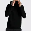 망 체육관 얇은 까마귀 긴 소매 까마귀 마스크 스웨터 캐주얼 스플 라이스 큰 오픈 포크 마스크 스웨트 후드 탑스