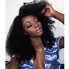 100% Vierge Brésilienne Afro Crépus Bouclés U Partie Perruque De Cheveux Humains Non Transformés Kinkys Curl Upart Perruques Pour Les Femmes Noires 4b 4c 250% Densité 30 pouces