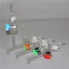 Smoking Hookah Glass Nectar kit with 10mm 14mm male female Quartz Tips Keck Clip Silicone Container Reclaimer