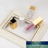 Frosted Transparent Square Shape Lip Glazuur Buis Vloeibare Oogschaduw Concealer Gold Cap Lege Flessen Cosmetische Container DW