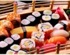 Madera de madera japonesa Cocina Sushi Puente Barcos Pino Creativo Sushi Sashimi Plato Plato Sushi Vajilla Decoración Adorno T200289H