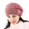 ビーニー/スカルキャップ2021ファッション女性ビーニービーニーソリッドカラースラッチバギー冬温かいソフトニットかぎ針編みエレガントな帽子1