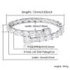 Bracelet de bracelet de bracelet de bracelet de bracelet de bracelet de bracelet de bangle de diamant carré de 14 carats 14 mm