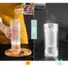 Saco transparente para copos com vedação automática com palha de plástico fosco para bebidas, recipiente para bebidas DIY, sacos para bebidas, suco de frutas para festas, bolsa para bebidas WVT0437