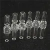 DHL Fumatori Domeless punte di quarzo reale 10mm 14mm 18mm Giunto di paglia Drip Tip Nail Dab Rig Bong di acqua di vetro