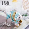 HD peint à la main émail Animal Figurine Crystal Jeweled Hinged Trinket Boxes Boîte à bijoux décorative Collection cadeau de Noël Y201020